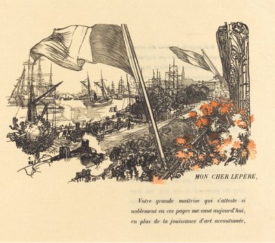 献堂ページ、1900 年発行。 作： Auguste Lepere