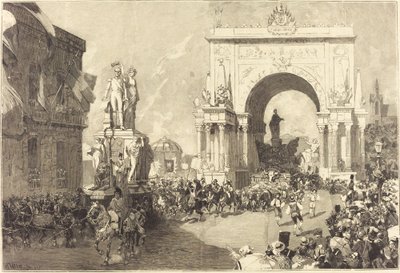 ブリュッセルでの記念日のお祝い 作： Auguste Lepere