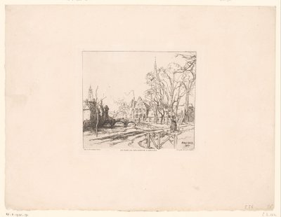 ブルージュのベギンホフ橋の眺め Le pont du Beguinage à Bruges (オブジェクトのタイトル) 作： Auguste Lepere