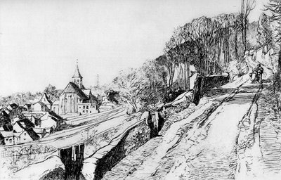 聖プリウス教会、c1870-1910 1924 作： Auguste Louis Lepère