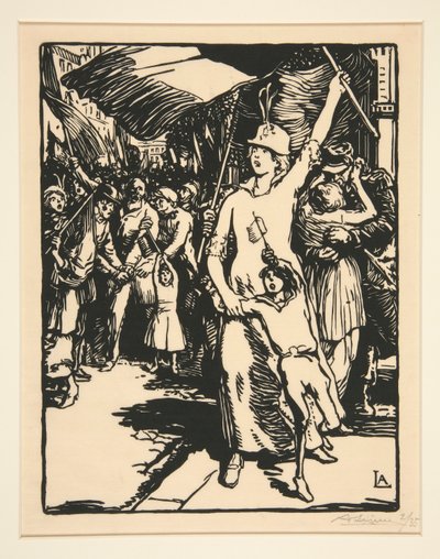 宣戦布告、La Guerre de 1914、最初のシリーズ、no. 8 作： Auguste Lepere