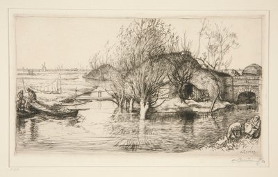 La masure inond?e (Vend?e) (The Flooded Hovel [Vendee]) 作： Auguste Lepere