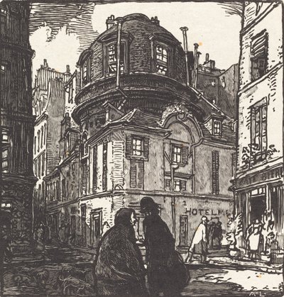 1901年に出版された古い医学アカデミー。 作： Auguste Lepere