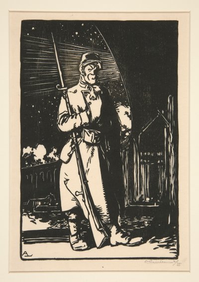 Le G. V. C. (通信チャネルの警備員)、1914 年の戦争、最初のシリーズ、no. 9 作： Auguste Lepere