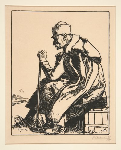 Le Roi de Serbie (セルビアの王)、La Guerre de 1914、最初のシリーズ、no.4 より 作： Auguste Lepere