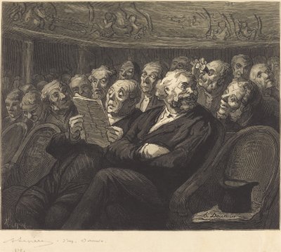オーケストラの座席、1878 年。 作： Auguste Lepere