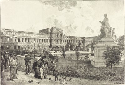取り壊される前のチュイルリー宮殿の遺跡 作： Auguste Lepere