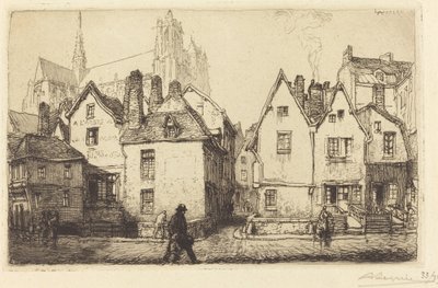 アミアンの古い家屋 作： Auguste Lepere