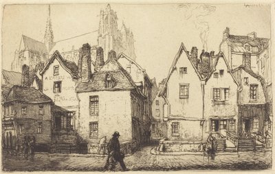 アミアンの古い家屋 アミアンの古い家屋、1907年。 作： Auguste Lepere
