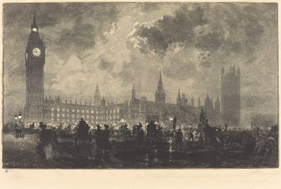 夕方9時の議会 - ロンドン（議会は夕方9時 - ロンドン） 作： Auguste Lepere
