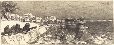 ベルシーの桟橋 (Embarcadere a Bercy) 作： Auguste Lepere