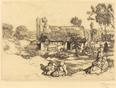 貧乏人のためのシェルター、ヴァンデ (Le nid de pauvres, Vendee) 作： Auguste Lepere