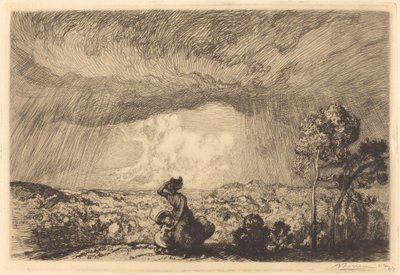 砂丘の嵐、ヴァンデ 作： Auguste Lepere