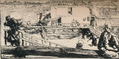 洗濯ボート、1915 作： Auguste Louis Lepère