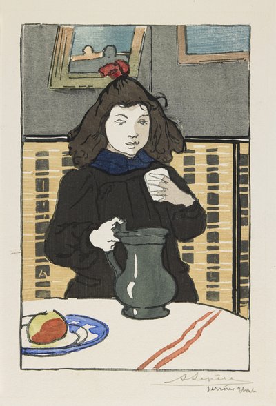 投手を持つ少女、1890 作： Auguste Louis Lepère