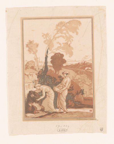 音楽と詩は芸術家を助ける La Musique et la Poesie secourant les Artistes 作： Auguste Lepère (signed by artist)