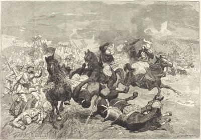 スーダン：エル・テブの戦い 作： Auguste Lepère and Jacques Beltrand after Józef Chelmonski