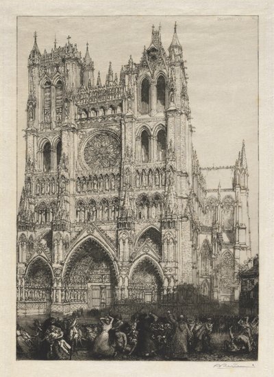 アミアン大聖堂、在庫の日 作： Auguste Louis Lepère