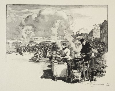 乗合船の船着場 作： Auguste Louis Lepère