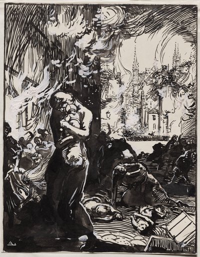 ルーヴァン・ファイア 作： Auguste Louis Lepère