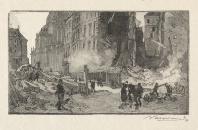 ゲルソン広場とレストット通り 作： Auguste Louis Lepère