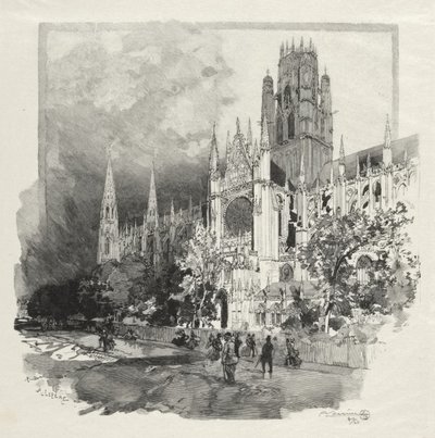 イラスト付きルーアン: Saint Ouen Church 作： オーギュスト・ルイ・ルペール