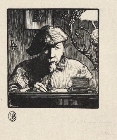 自画像 作： Auguste Louis Lepère