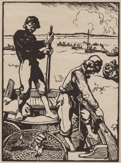 えび漁師 作： Auguste Louis Lepère