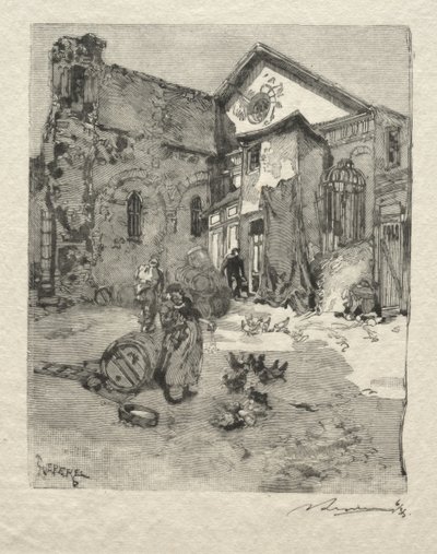 聖ジュリアンの貧しい人々: ポータル 作： Auguste Louis Lepère