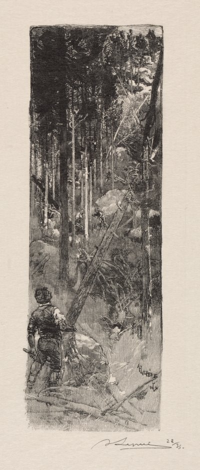松の伐採 作： Auguste Louis Lepère