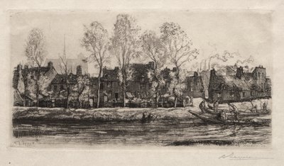 アミアン、ソンムのほとり 作： Auguste Louis Lepère