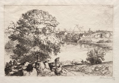 アンジェ：レタンサンニコラ、1912年。 作： Auguste Louis Lepère