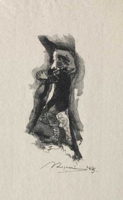 Sept-Cavernesの隘路で 作： Auguste Louis Lepère
