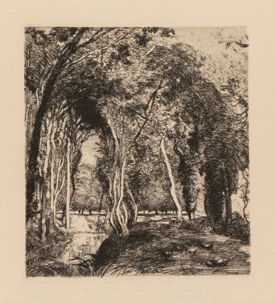 AugusteLepère：RigonetteVendèeでの下草。 作： Auguste Louis Lepère
