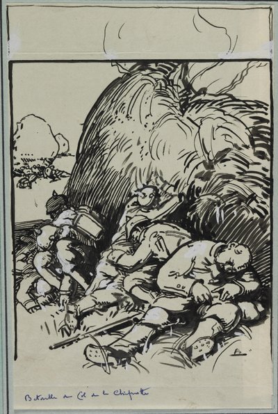 コル・デ・ラ・チプロットの戦い 作： Auguste Louis Lepère