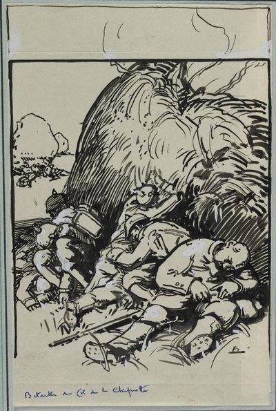 コルデラチプロットの戦い、1914年。 作： Auguste Louis Lepère