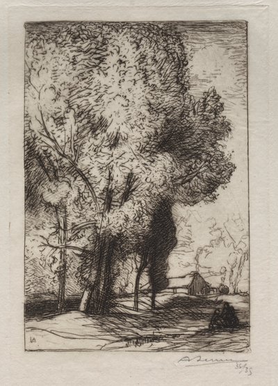 Bourrine dans les Peupliers、1911年。 作： Auguste Louis Lepère
