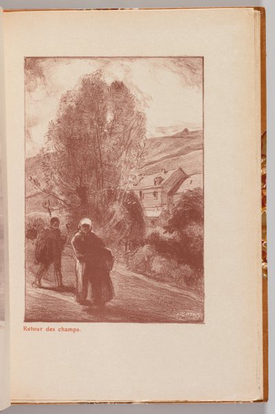 オーギュストルパートによる展覧会のカタログ：野原からの帰還...、1908年。 作： Auguste Louis Lepère