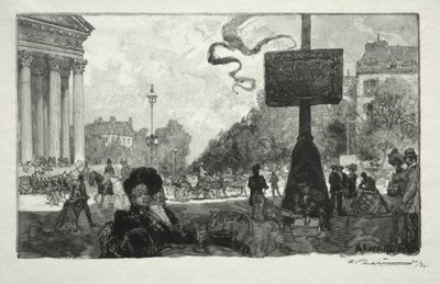 ロワイヤル通りの角、1890年。 作： Auguste Louis Lepère