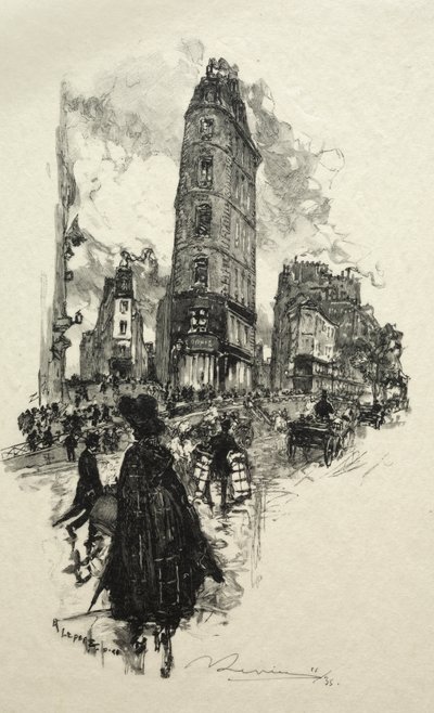 ムーンストリートの角 作： Auguste Louis Lepère