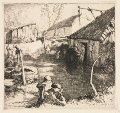 フィッシャーマンズクォーターセントジャンドモン、1915年。 作： Auguste Louis Lepère