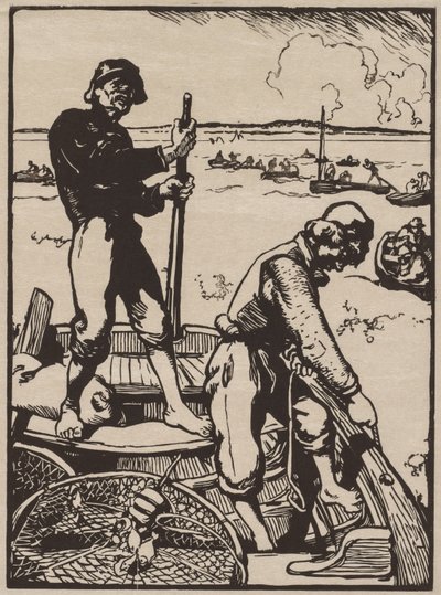 エビの釣り。 作： Auguste Louis Lepère