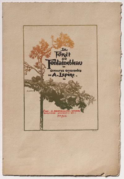 フォンテーヌブローの森: 「フォンテーヌブローの森」の広告 作： Auguste Louis Lepère