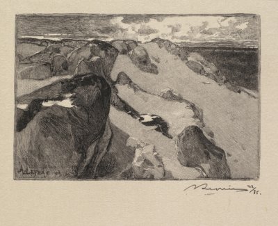 Fontainebleau Forest: Arbonne, Le Gros Sablon (フォンテーヌブローの森: Arbonne-Le Gros Sablon) 作： Auguste Louis Lepère