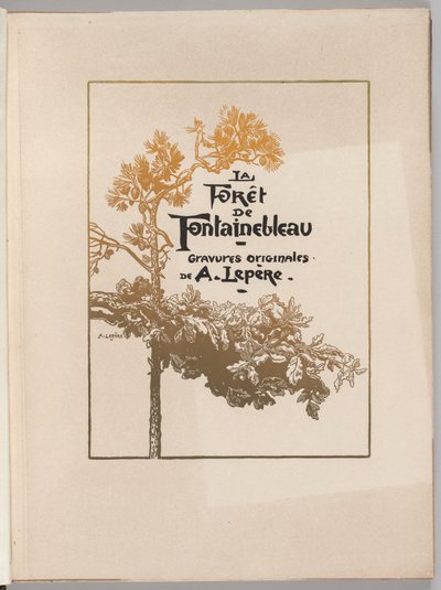 フォンテーヌブローの森：表紙 作： Auguste Louis Lepère