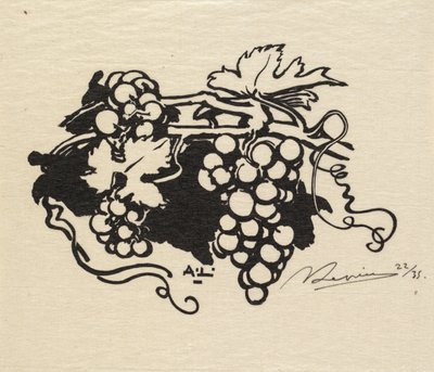フォンテーヌブローの森：テールピース、ブドウラフォレドフォンテーヌブロー：クルドランペ、1890。 作： Auguste Louis Lepère