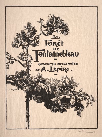 フォンテーヌブロー：扉絵
 作： Auguste Louis Lepère