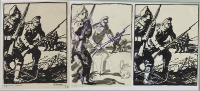 ロシア歩兵、1914年。 作： Auguste Louis Lepère