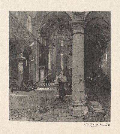 lEgliseのインテリア。 作： Auguste Louis Lepère