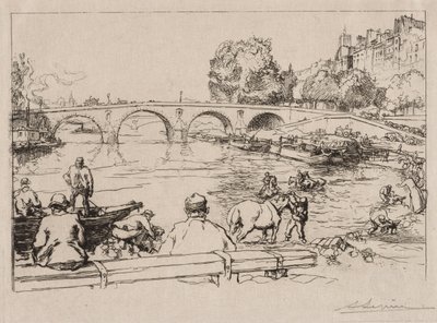 ポンマリーのラブルヴォワール、1912年。 作： Auguste Louis Lepère